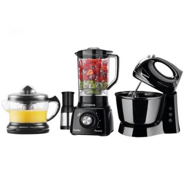 Imagem de Kit KT-105-B Mondial com Liquidificador Batedeira - Espremedor, Preto,