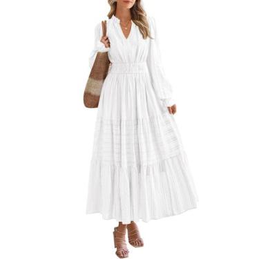 Imagem de Vestido PRETTYGARDEN 2025 Outono Convidada de Casamento Branco Tamanho