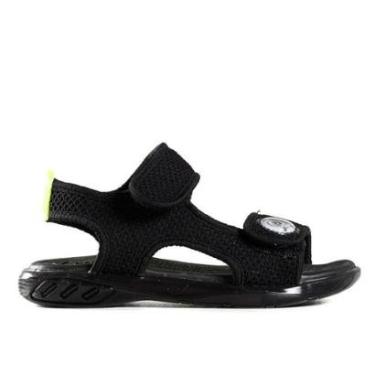 Imagem de Sandália Infantil Menino Ortopé Com Luz Preto-Masculino