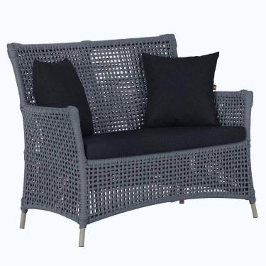 Imagem de 1 Sofá área Externa Igapó Alumínio Fendi Corda Náutica E12 Prata