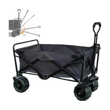 Imagem de Carrinho de Carga Dobrável Multiuso para Transporte de Até 150 kg com Estrutura Leve