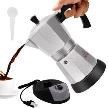Imagem de Válvula elétrica de alumínio Moka Valvpant 5-6 xícaras de 270 ml de pr