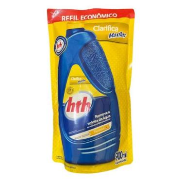Imagem de Kit 01 HTH Clarificante Maxfloc 900ml + 01 Algicida Manutenção 900ml +