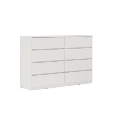 Imagem de Cômoda 8 Gavetas Sintra Branco Brilho  Demóbile - Demobile