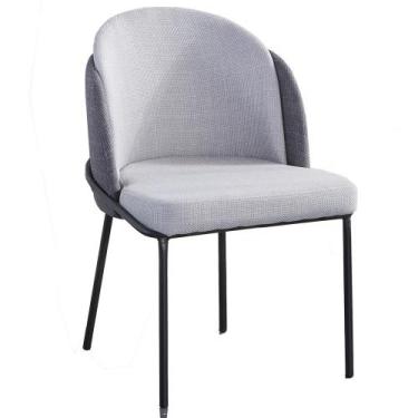 Imagem de Cadeira de Jantar Nevada Cinza Estofada para Sala de Jantar - SF.Home