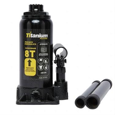 Imagem de Macaco Hidráulico Tipo Garrafa 8 Toneladas Titanium Platina  Reforçado