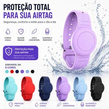 Imagem de Pulseira De Silicone a Prova D'água Compatível com Rastreador Airtag -