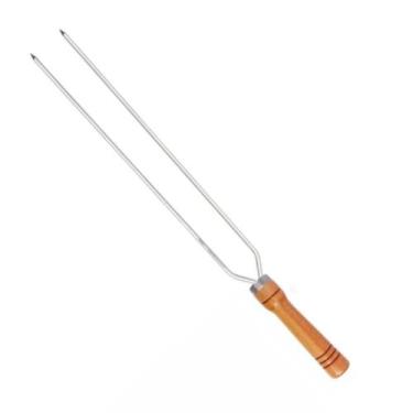 Imagem de Espeto Duplo de Alumínio Para Churrasco 80cm - 3254 - MOR