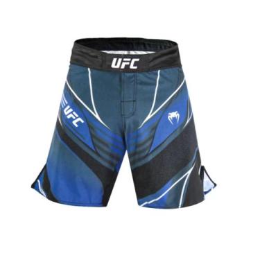 Imagem de Shorts long fit ufc venum oficial fight night men's  azul, XGG