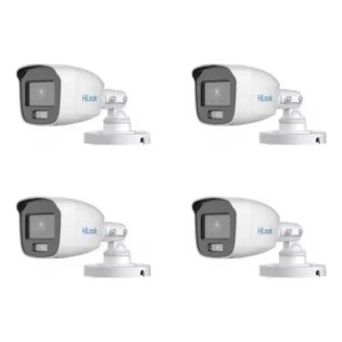 Imagem de Kit 4 Câmeras De Segurança 1080p Colorida Colorvu Hilook - Hikvision