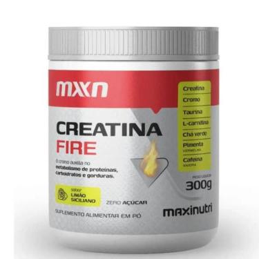 Imagem de Creatina fire mxn 300g  creatina + cafeína  força, energia e performan