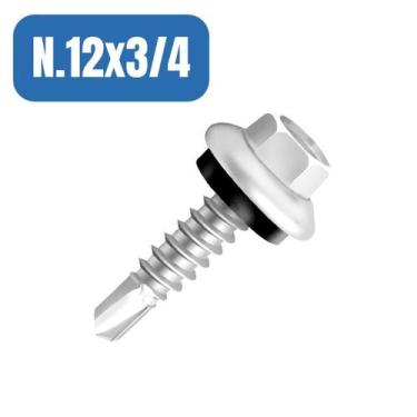 Imagem de Parafuso Telha Ponta Broca Nº 12 - Ciser N.12x3/4 - 200 Peças