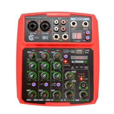 Imagem de Mesa de Som Custom Sound CMX 4C Analógica 4 Canais USB Bluetooth Verme