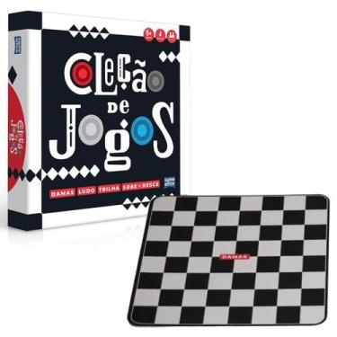 Imagem de Coleção de Jogos de Tabuleiro Damas Ludo Trilha Sobe e Desce - Toyster