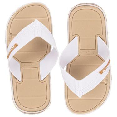 Imagem de Chinelo masculino spin rider - 11772, Branco, Bege, 37/38