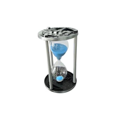 Imagem de Ampulheta Decorativa City Of Paris com Base Plástico Abs e Vidro Areia Azul 15 Minutos Azul Braswu