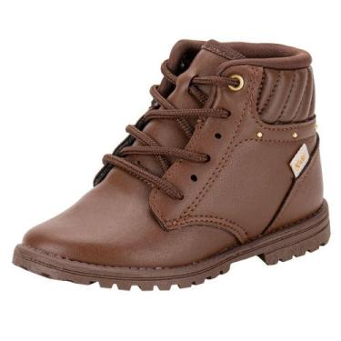 Imagem de Bota infantil coturno fashion baby kidy  0840091, Café, 24