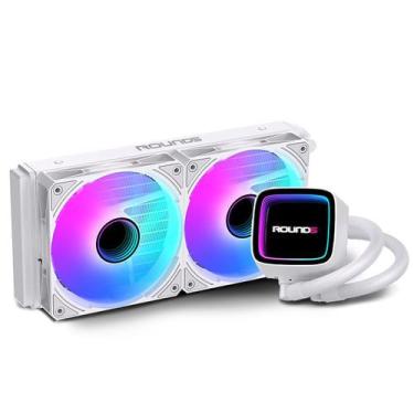 Imagem de Water cooler round5 eurus white argb 240mm amd/intel r5-wc-eurus-240w-