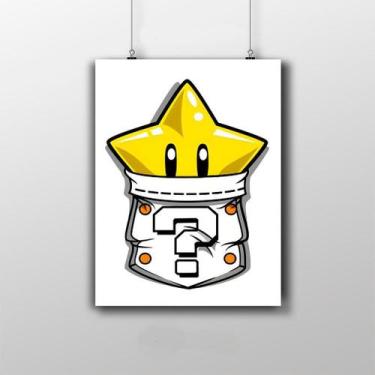 Imagem de Placa Decorativa Estrela Do Super Mario Game 3 - Nerdecs