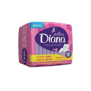 Imagem de Absorvente Diana Active Cobertura Suave Com Abas 8