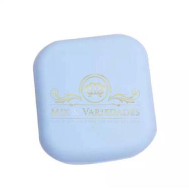 Imagem de Mini Estojo Porta Lente De Contato Kit Viagem Pinça Ventosa Cor:Azul-a