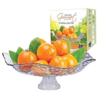 Imagem de Saladeira Gourmet com Pé em Vidro Resistente para Saladas e Frutas Transparente Ruvolo