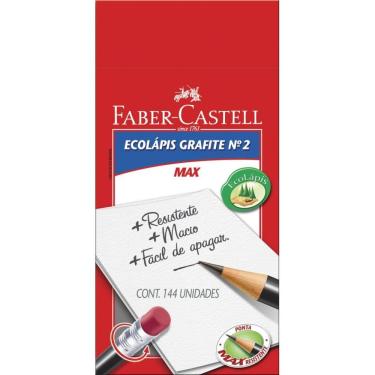 Imagem de Lápis Grafite Faber-Castell Ecolápis N.2B Redondo com Borracha Madeira Reflorestada Preto
