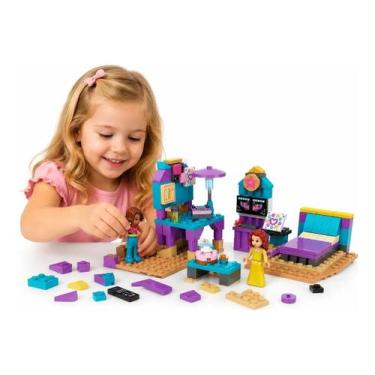Imagem de Blocos Para Montar Dony Toys Quarto de Meninas 195 peças