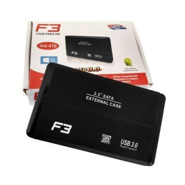 Imagem de Case Gaveta USB 3.0 Sata Para HD Notebook Até 4TB 2,5 F3 CS-U3