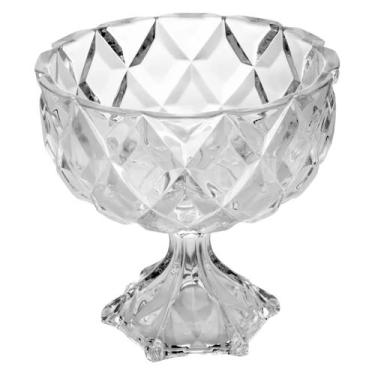 Imagem de Centro de Mesa Decorativo de Cristal com Pé Deli Diamond - Lyor