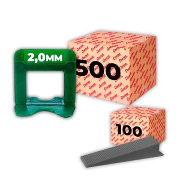 Imagem de Kit Espaçador Nivelador Eco 500 ou 1000 Pçs Cunha de Nivelamento Eco 1