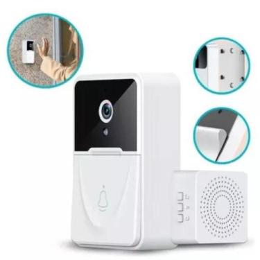 Imagem de Campainha Interfone Inteligente Camera E Audio Wifi Sem Fio - Genérico