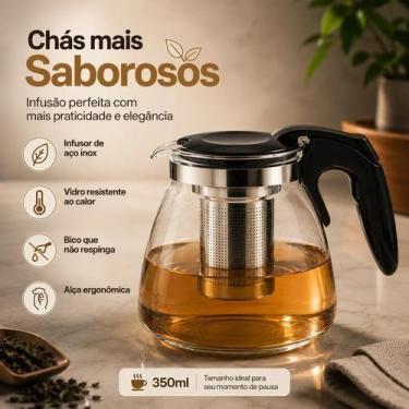 Imagem de Chaleira Para Chá Café Pequena 350ml Moderna Com Infusor - THIKA
