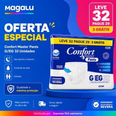 Imagem de Fralda Geriátrica Pants Confort Master 32 Unidades Roupa Íntima Descar