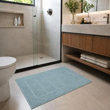 Imagem de Toalha de Piso Banheiro 100% Algodão 46x70cm Lucca Tapete Antiderrapan