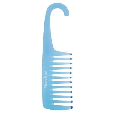 Imagem de Pente Para Banho Dentes Largos Cabo Para Pendurar Marco Boni, Azul