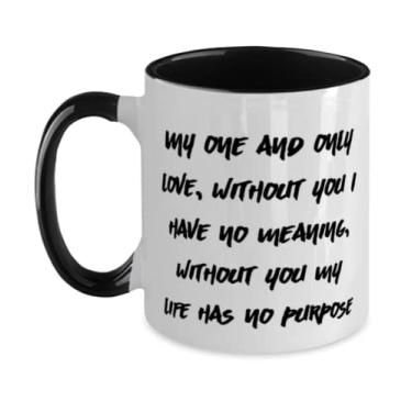 Imagem de Presentes inspiradores para esposa, My one and only love, without you I have no meaning, Epic Valentine's Day Two Tone 325 ml Caneca de presente para esposa