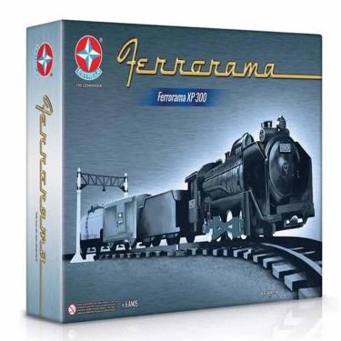 Trem Elétrico Locomotiva Ferrorama Pista Trilho com 3 vagões