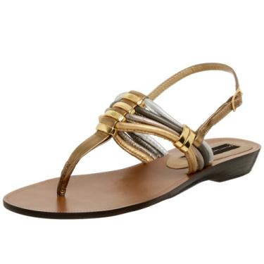 Imagem de STEVEN by Steve Madden Sandália feminina Allison Slingback, Metálico multi, 8