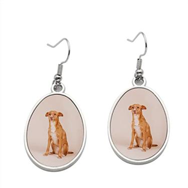 Imagem de Brinco de galgo andaluz – Brincos pendurados de galgo andaluz para meninas – Presente de festa de aniversário dos namorados