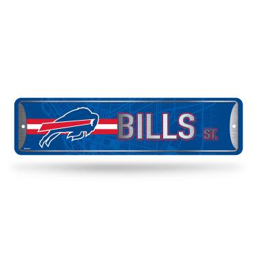 Imagem de Rico Industries Placa de rua de metal NFL Buffalo Bills (10 cm x 38 cm) – Ótima para decoração de casa, quarto, caverna masculina