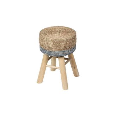 Imagem de Puff Boxbit Phi Em Fibra Natural E Base De Madeira Natural