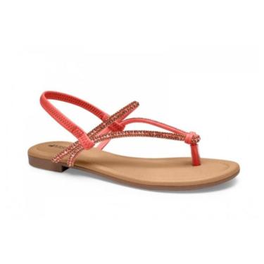 Imagem de Sandália Rasteirinha Strass Mississipi Q5002 Melancia