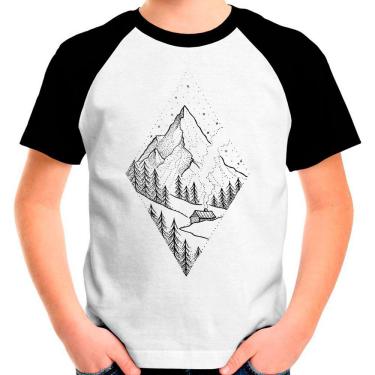 Imagem de Camiseta Infantil Raglan Monte Evereste Bosque Losagulo