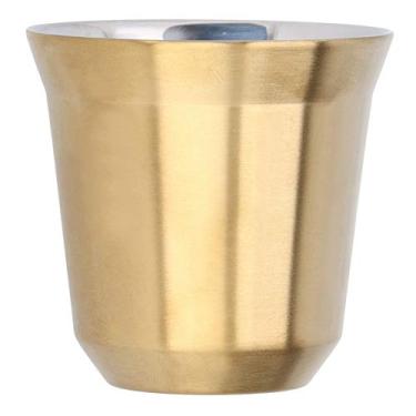 Imagem de Conjunto de canecas de café de parede dupla, xícara de café, para bares e casas(Rosa ouro)