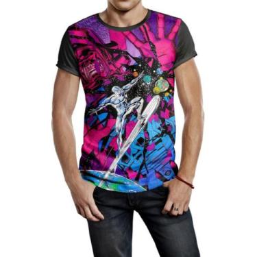 Imagem de Camiseta Masculina Surfista Prateado Galactus Ref:934 - Smoke