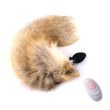 Imagem de Vibrador Anal Com Cauda de Raposa Plug 10 Frequências Controle Remoto Sem Fio Acessórios SexShop Zatla (2)