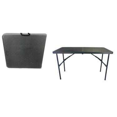 Imagem de Mesa Maleta Preta Dobrável 1,22M