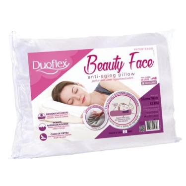 Imagem de Travesseiro Beauty Face Duoflex Branco Para fronha 50cmx70cm Espuma 100% Poliuretano