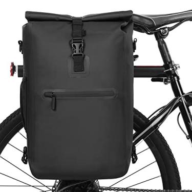 Imagem de Tingpai Alforje de bicicleta 3 em 1 à prova d'água, mochila, mochila, mochila, mochila, bolsa de ombro, ciclismo ao ar livre, com compa mento pa laptop